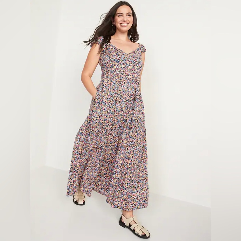 Old Navy Tiered All-Day Fit & Flare Maxi Dress